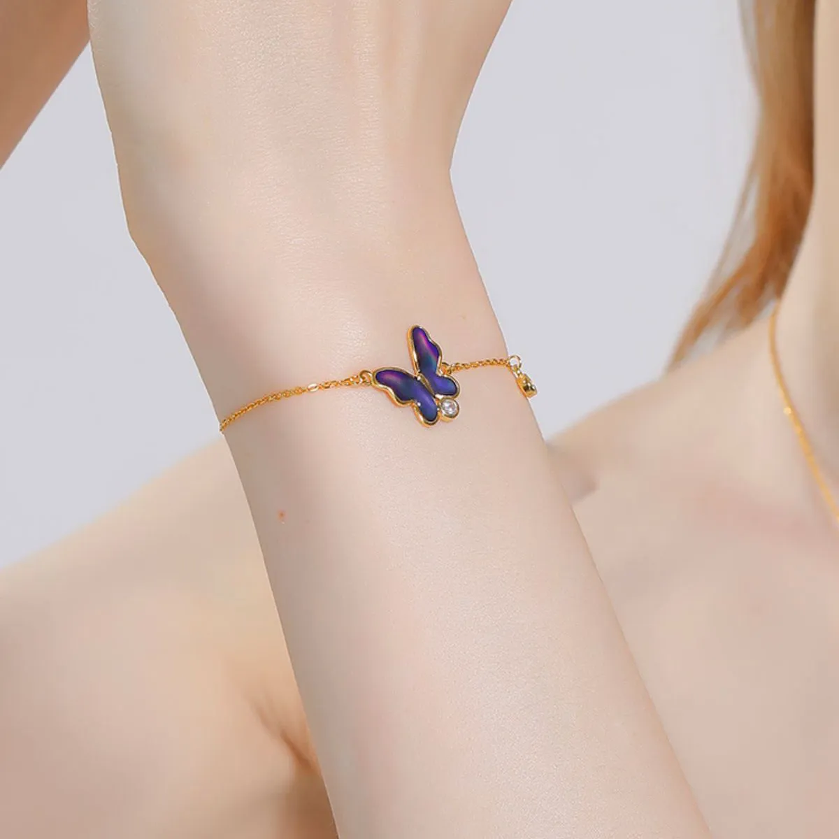 Thermochromic Butterfly Enamel Bracelet