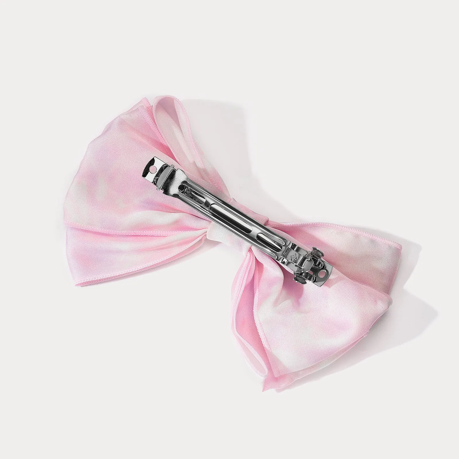 Tie Dye Pink Bow Hair Clips