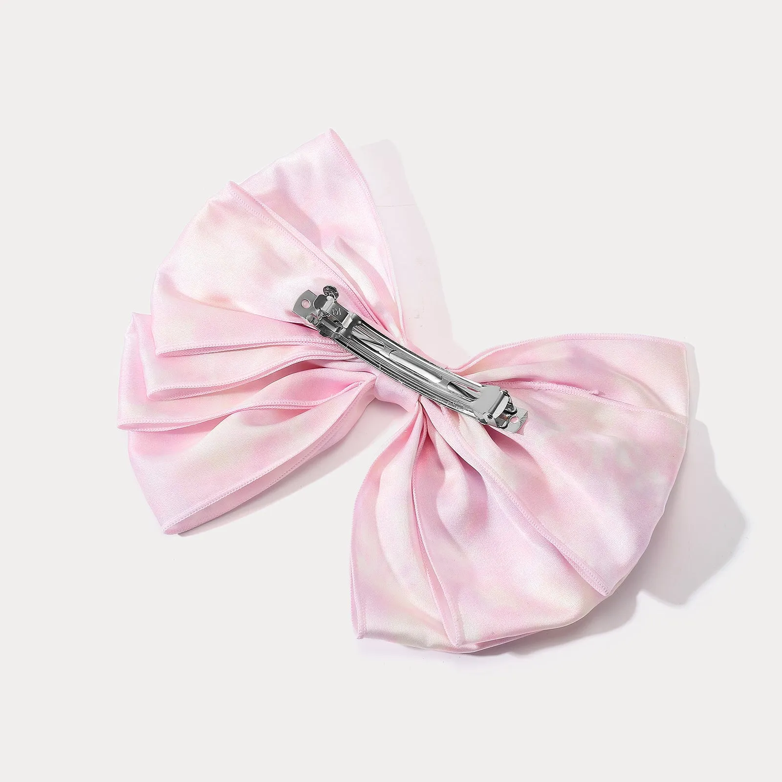 Tie Dye Pink Bow Hair Clips