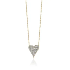 TRENDY PAVE HEART NECKLACE