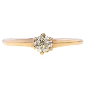 Victorian Solitaire Ring, Old Euro 0.36ct.