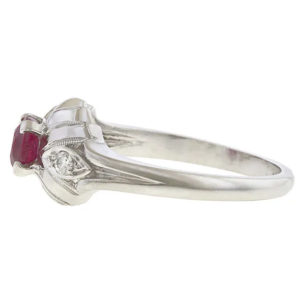 Vintage Ruby & Diamond Ring