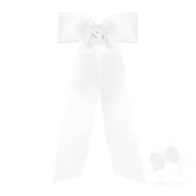 Wee Ones Bows - Bowtie Medium - French Satin White