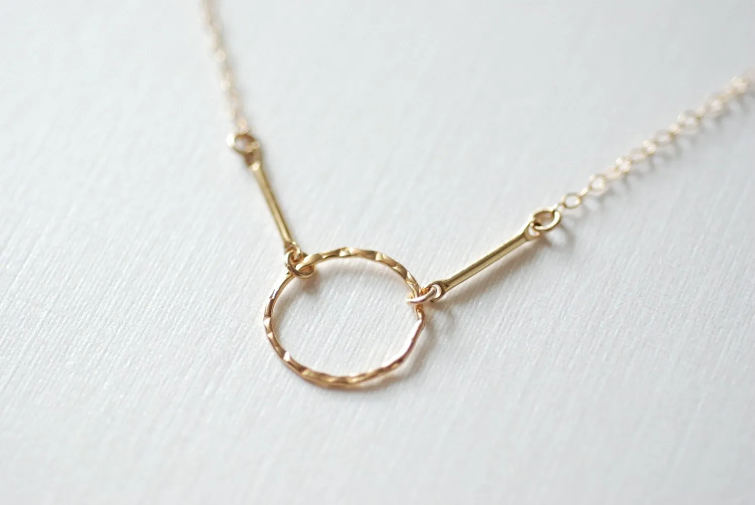 Wholesale Gold Karma Necklace, Karma Necklace, Dainty Circle necklace, 14k Gold Fill or Sterling Silver, Delicate Chain / Dainty Circle Outline