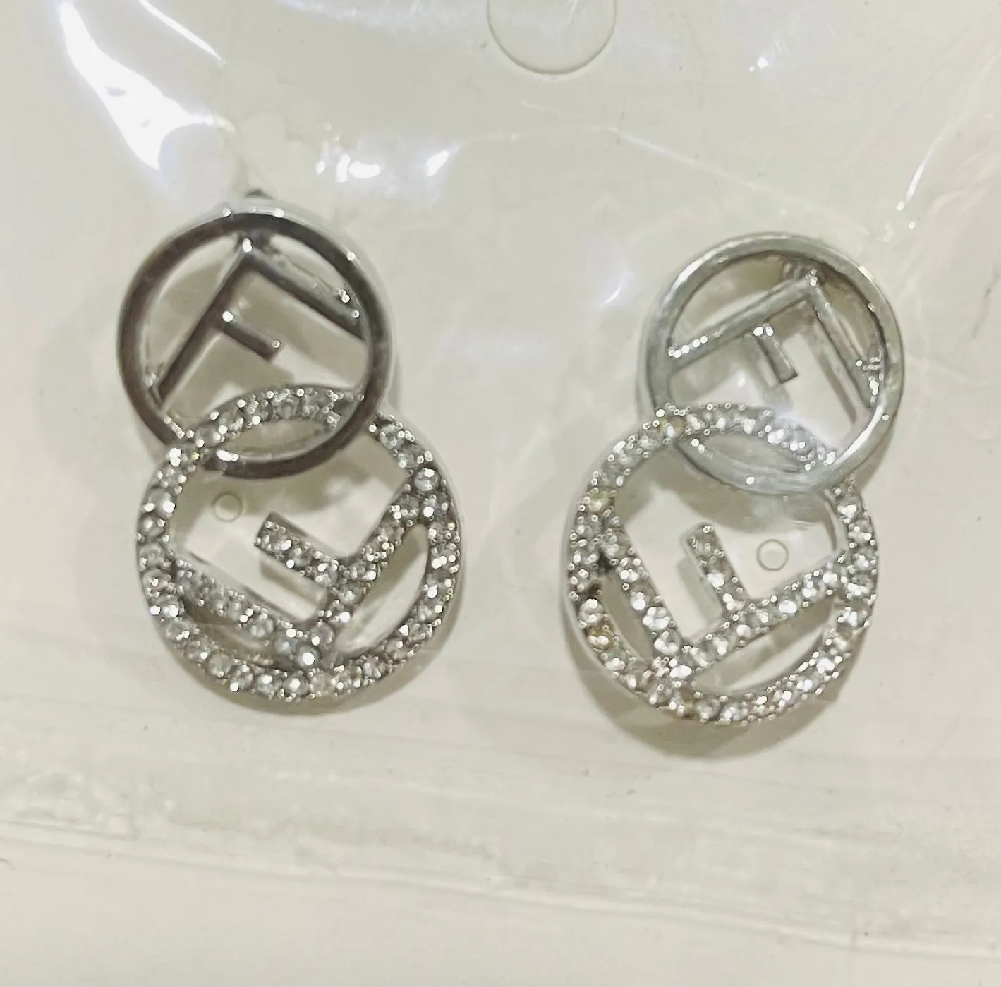 Women Fashion Earrings F Letter Earrings - X35077713