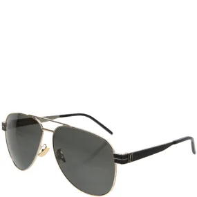 YSL SLM53 Aviator Signature, Gold/Grey